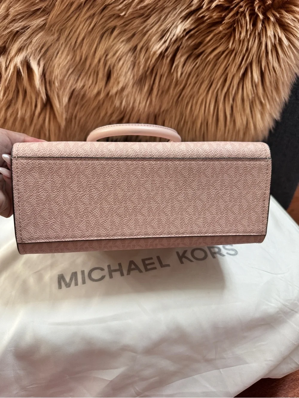 PRE-OWNED MK Hamilton Small Satchel Shoulder Crossbody Bag Powder Blush